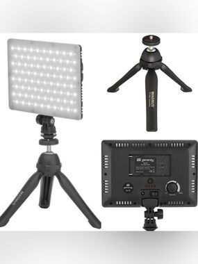 NWT Genaray SL-57 LED Video Light + Magnus Micro Tabletop Tripod Lighting Set